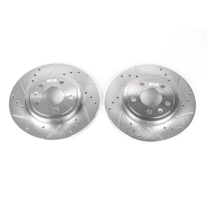 Power Stop For 05-09 Audi A4 Rear Evolution Drilled & Slotted Rotors - Pair