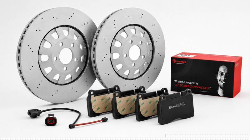 FRONT BRAKE DISCS BREMBO PADS FOR AUDI TT 2.5 RS SEAT LEO CUPRA R 2.0 1.5 370MM