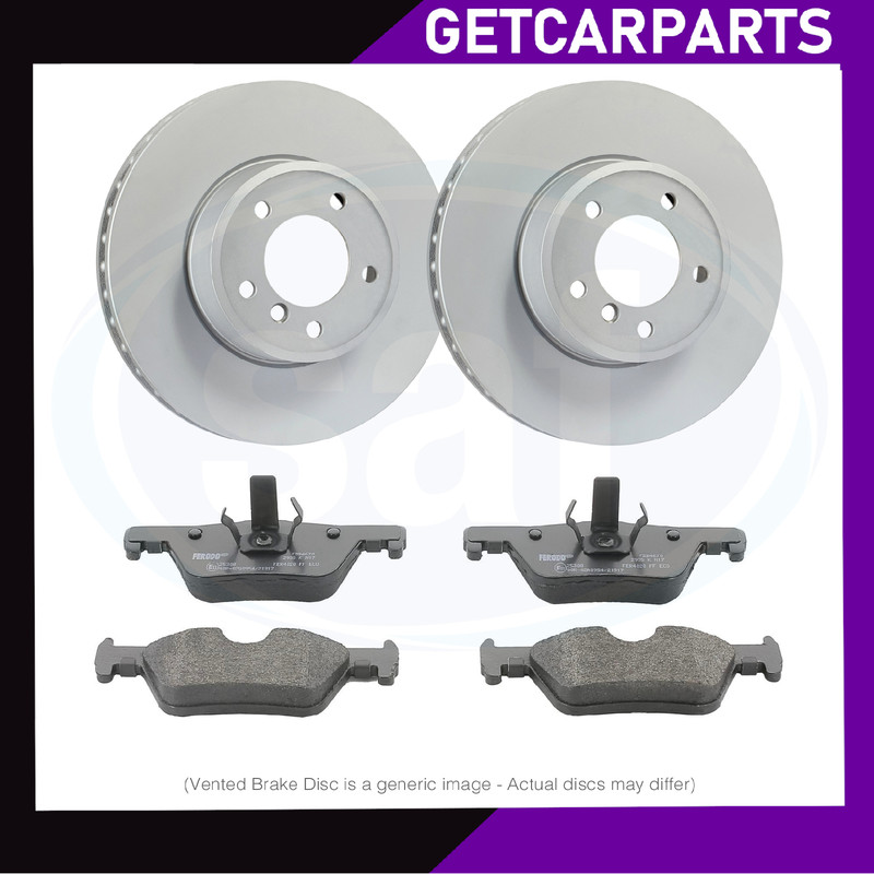 Rear Vented Brake Discs / Pads Fits BMW 3 Series E90 2004-2012 1.6/2.0/2.5/3.0