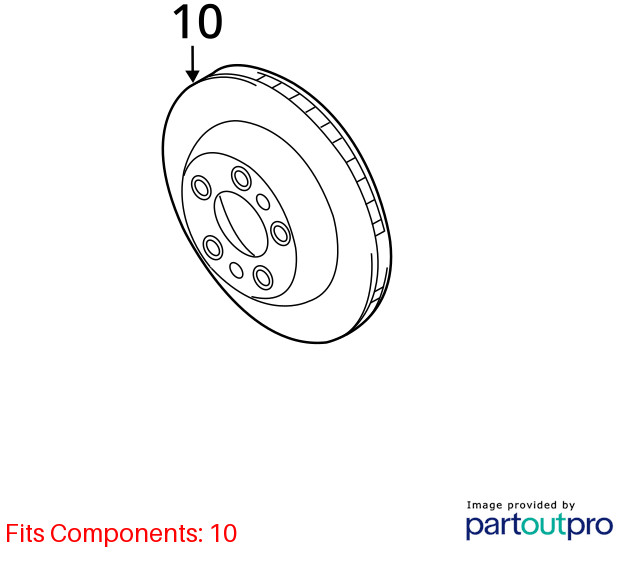 2008 Porsche Cayenne S Disc Brake Rotor Used OEM 95535240131 gallery