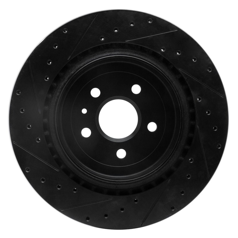 For Chevy Camaro 10-23 Brake Rotor eLINE Drilled & Slotted 1-Piece Rear gallery