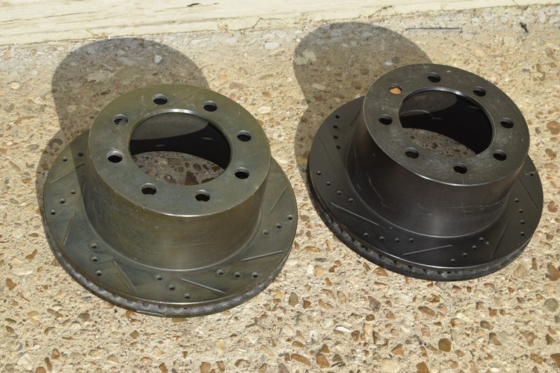 Dodge Front Zinc Coated Drilled Slotted Disc Brake Rotors For Ram 2500 / 8 Lug
