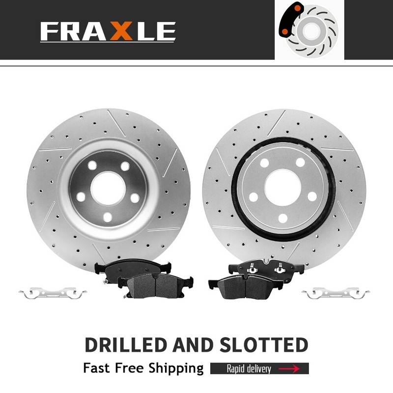 350mm Front Brake Rotors Ceramic Pads Kit for Jeep Grand Cherokee Dodge Durango