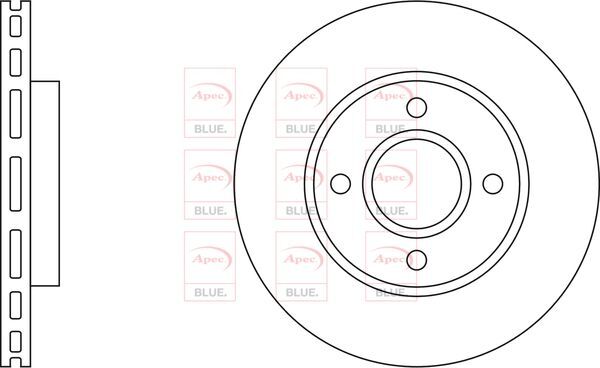 Brake Discs Pair Front FOR FORD COURIER 75bhp 1.8 00->03 CHOICE1/2 Diesel Blue gallery