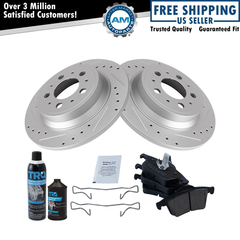 Ceramic Pad Brake Performance Rotor Rear Kit w/Fluids for S60 S80 V70 XC70