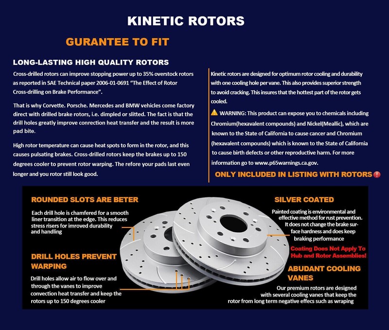 309mm Rear RotorsDisc Brake Ceramic Pads Kit Fit Sienna Highlander Lexus RX350 gallery