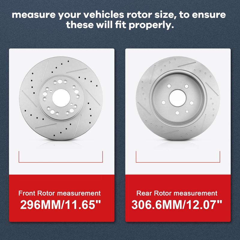 Front Rear Drilled Brake Rotors & Ceramic Pad For Lexus GS300 GS400 GS430 IS300 gallery