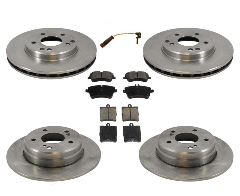 Frt 288MM Brake Rotors & Pads for 01-05 Mer C230 Rear Wheel Drive No Sport 7pc