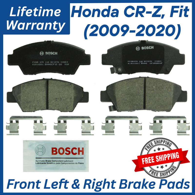 Bosch OEM Front Ceramic Brake Pads Kit For 2009-2020 Honda CR-Z, Fit 12 Yr Warra