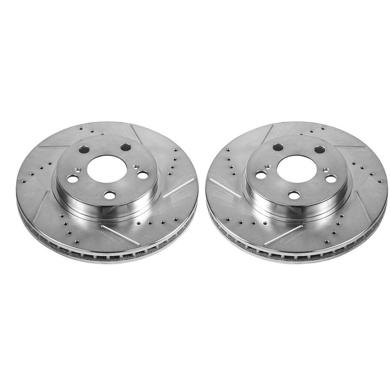 PowerStop Disc Brake Rotor Set – Fits Lexus CT200h 2011-2017, Toyota Prius 2010-