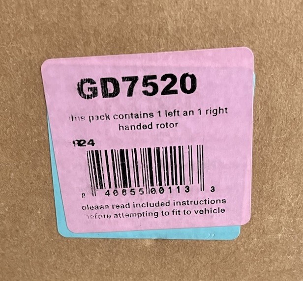 EBC GD7520 3GD Sport Rotor ONLY Dimpled & Slotted Brake Disc High Performance gallery