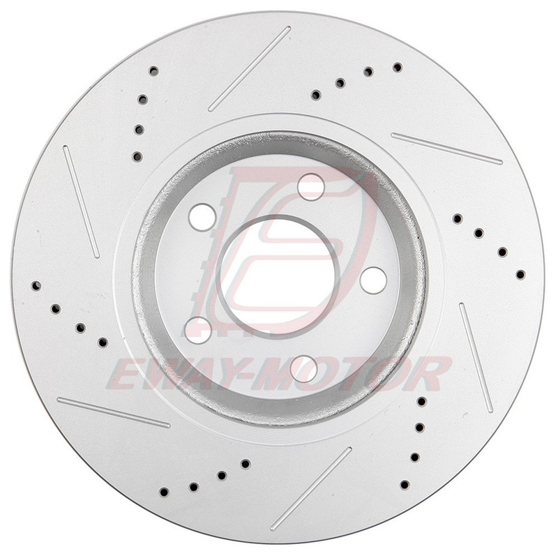 Front Drilled Slotted Brake Rotors + Metallic Pads For Pontiac G6 2005 2006-2010 gallery