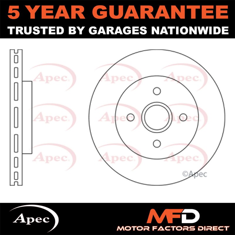 Fits Ford B-Max 2012- Fiesta 2013- Transit Courier 2014- Apec Front Brake Disc