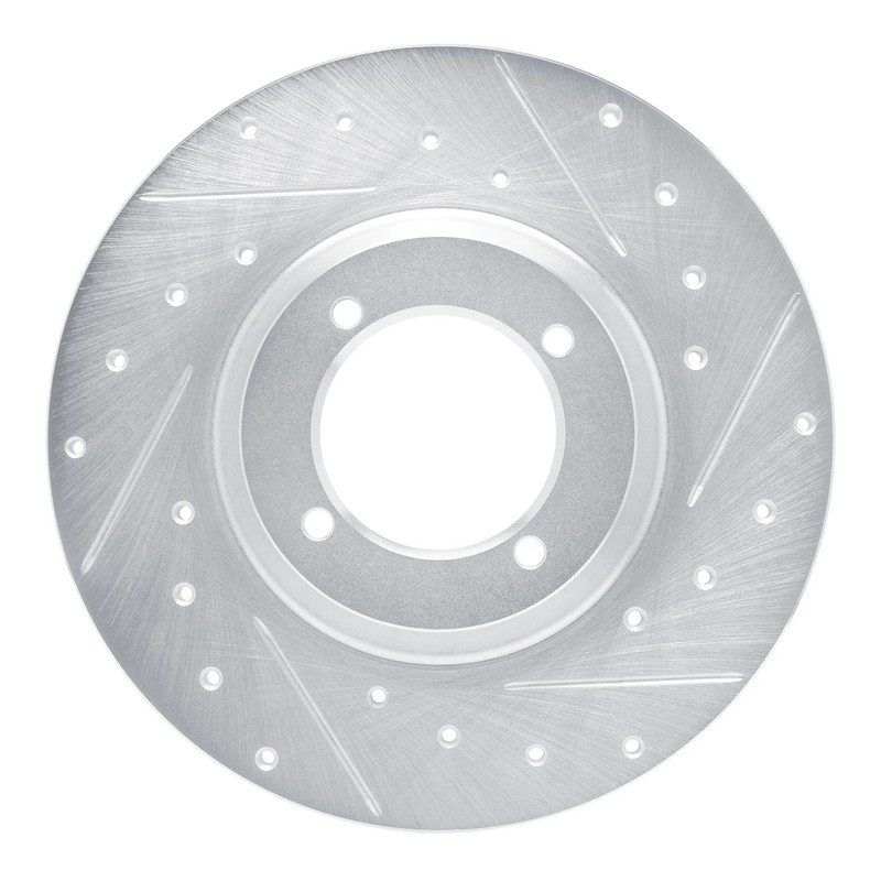 For Triumph TR6 68-76 Brake Rotor eLINE Drilled & Slotted 1-Piece Front