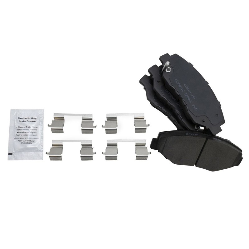 Front Premium Posi Ceramic Brake Pad Performance Drilled Slotted Rotor Kit gallery