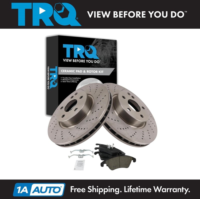 TRQ Front Brake Pad & Rotor Kit Fits 08-12 Mercedes-Benz