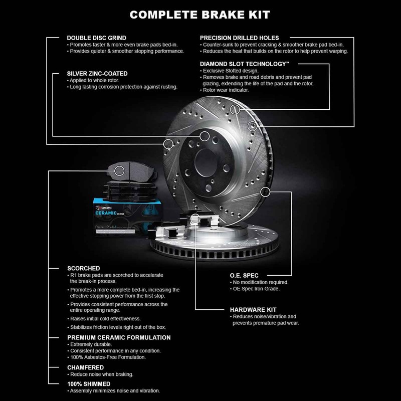 R1 Concepts Wgwh1 54020 R1 E Line Series Brake Rotor D S Silver W gallery
