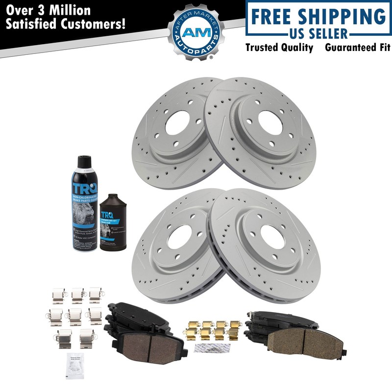 Front & Rear Brake Pad & Rotor Kit Fits Chrysler Dodge Ram Volkswagen