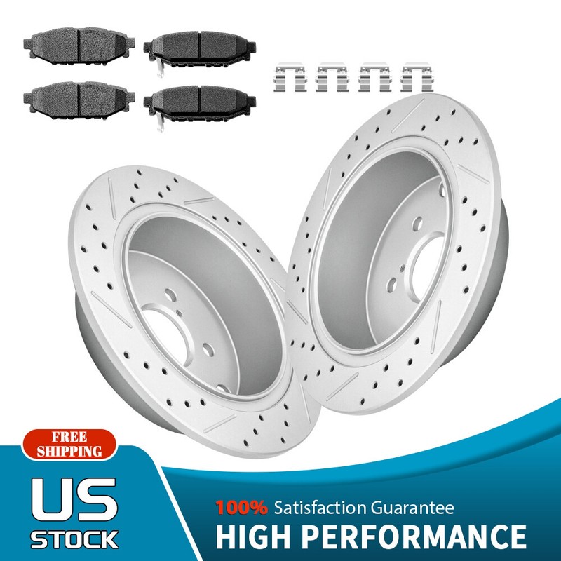 274mm Rear Brake Rotors Ceramic Pads for Subaru Forester Impreza XV Crosstrek