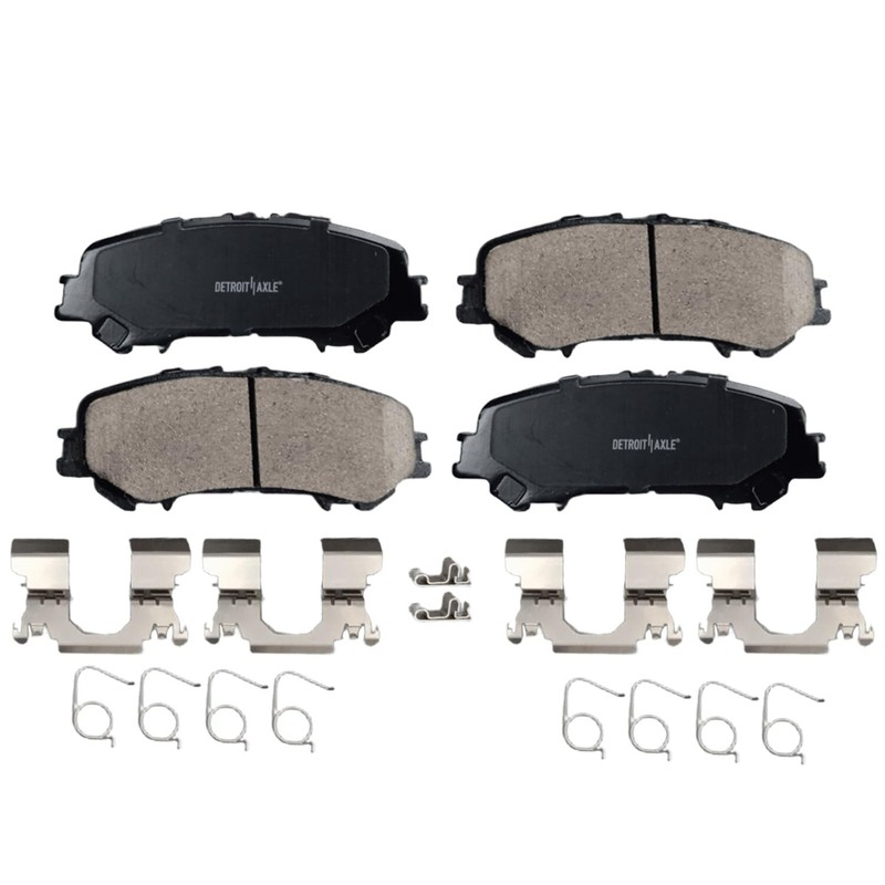 Rear Disc Brake Rotors and Brake Pads w/ Hardwares for 2017 2018 Nissan Titan gallery
