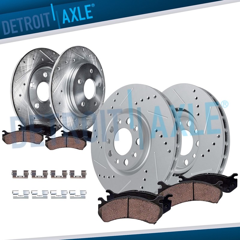 8pc Front Rear Drilled Brake Rotors Brake Pads Kit for Cruze Verano Volt Orlando