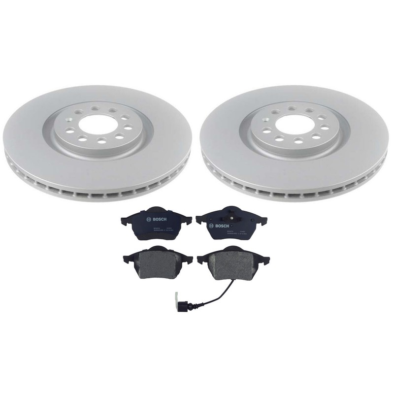 SHW OEM Front Brake Kit 312mm Rotors Bosch Semi-Metallic Pad for TT Quattro Golf