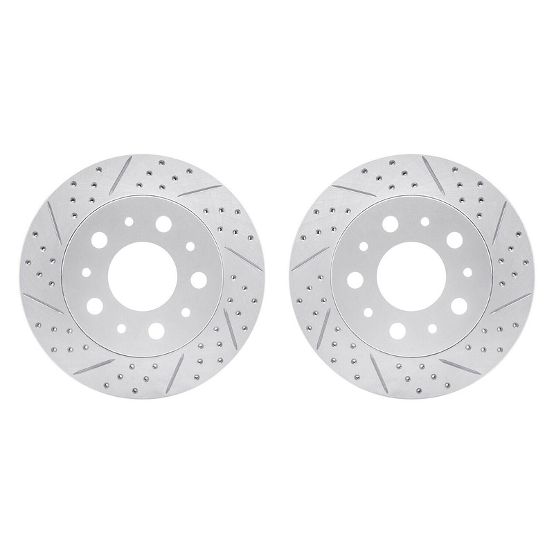 For Ram ProMaster 2500 14-21 R1 Concepts Drilled & Slotted Rear Brake Rotor Set