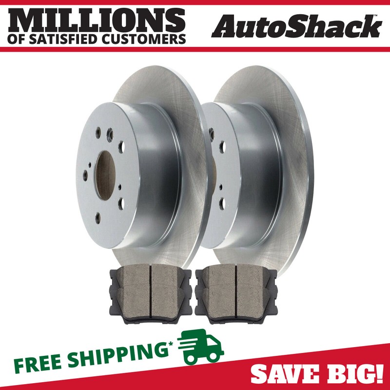 Rear Brake Rotors & Pads for Lexus ES350 ES300h Toyota Avalon 2012-2017 Camry V6