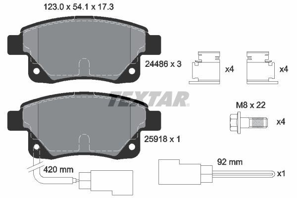 TEXTAR Brake Discs & Pads Rear Braking Set Fits Ford Transit Transit Tourneo gallery