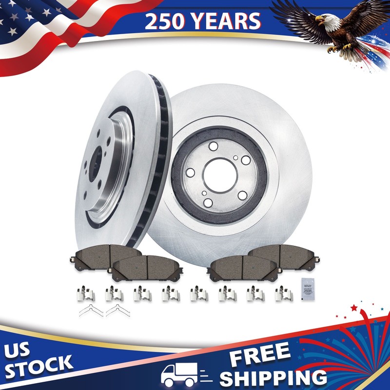 Front Brake Rotors Ceramic Brake Pads Kit for Lexus NX300 2019 2000 NX200t