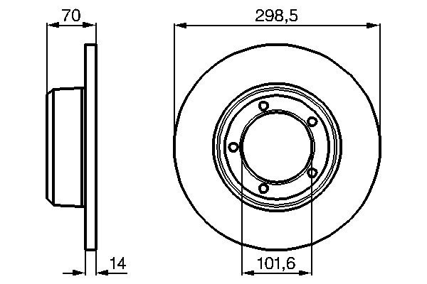 2x Brake Discs Pair Solid fits LAND ROVER 110/127 LDH Front 83 to 90 15G 298.5mm gallery