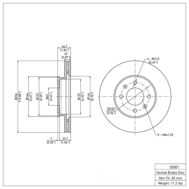 Disc Brake Rotor fits 2006-2011 Kia Rio,Rio5 DFC gallery