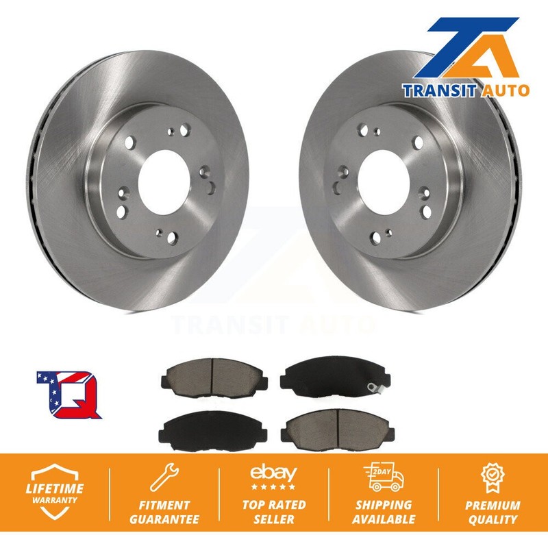 [Front] Disc Brake Rotors And Ceramic Pads Kit For Honda Civic