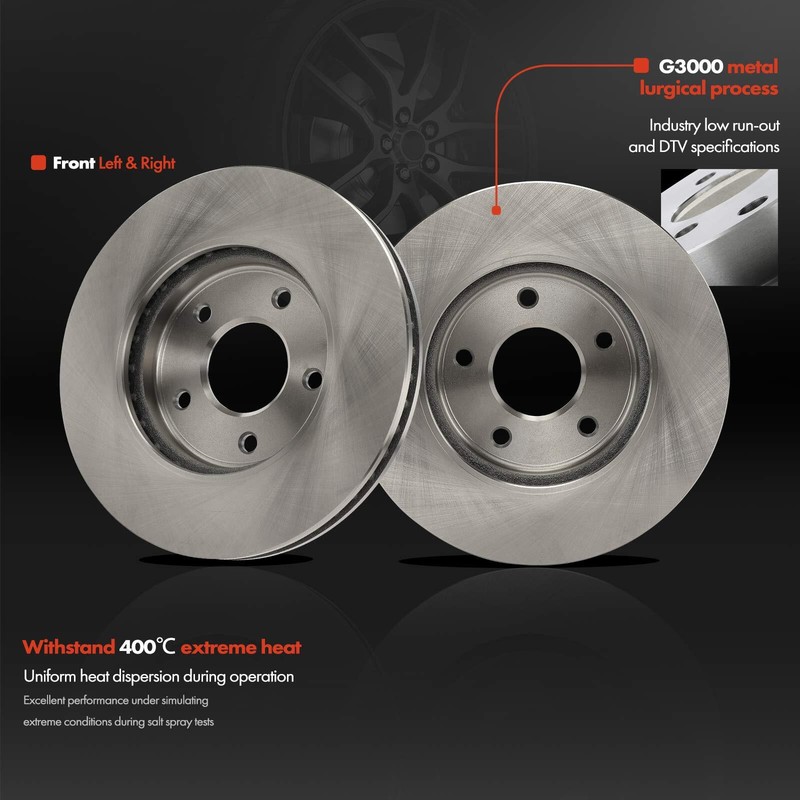 6pcs Front Disc Brake Rotors & Brake Pads for Chevrolet City Express 2015-2018 gallery