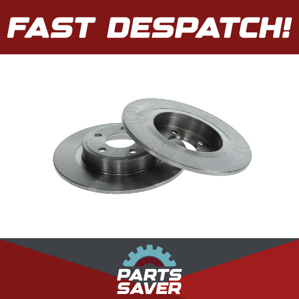 2x Brake Discs Pair Solid fits MERCEDES SLC300 R172 2.0 Rear 2016 on M274.920
