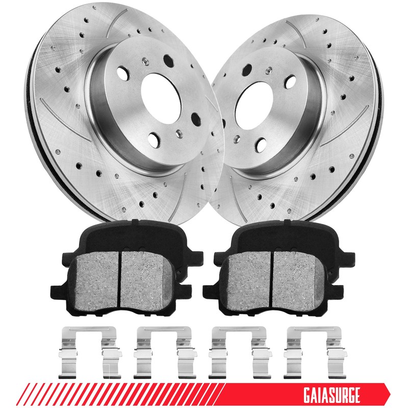 Front Disc Brake Rotors Ceramic Brake Pads fits Chevrolet Prizm Toyota Corolla