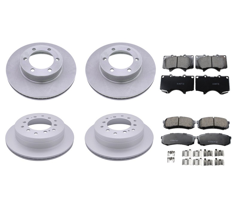 Genuine OEM Front Rear Brake Kit Disc Rotors & Akebono Pads For Toyota Sequoia