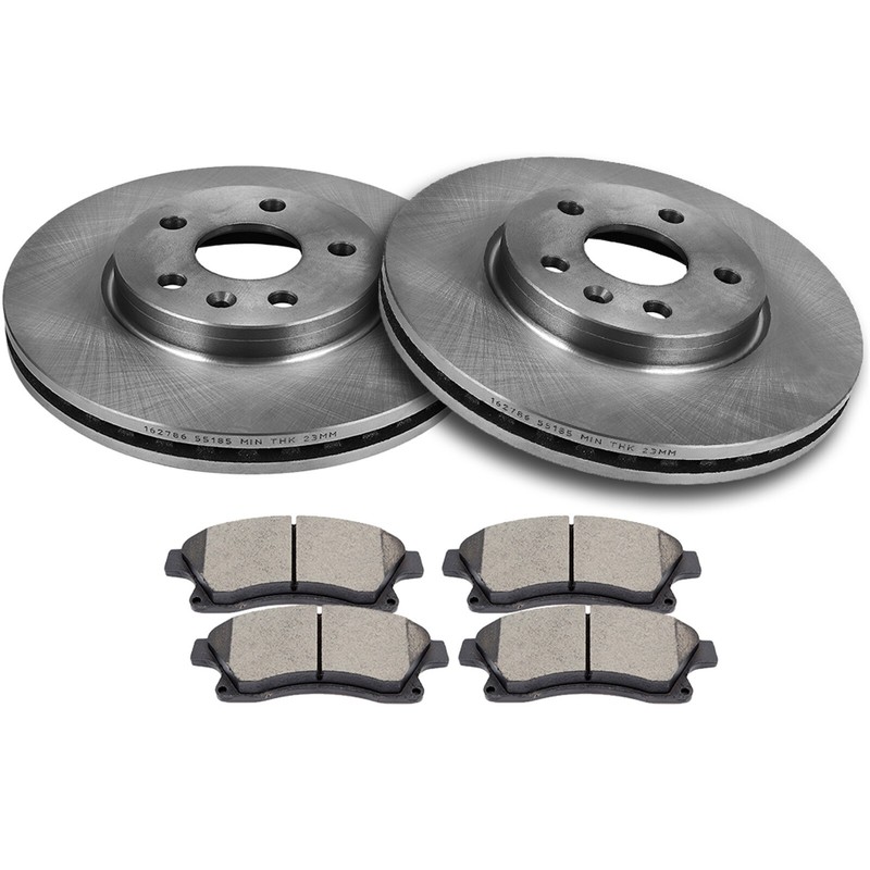 Front Disc Rotors Ceramic Brake Pads for 2011-2015 Chevrolet Cruze Limited Sonic