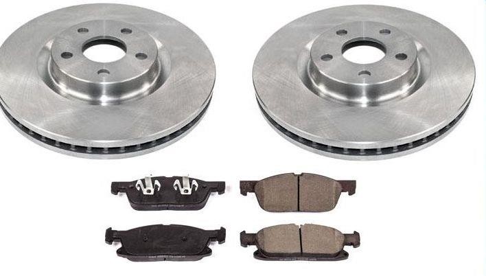Front 316MM Rotors Ceramic Brake Pads 2015-2020 Front Wheel Drive for Ford Edge