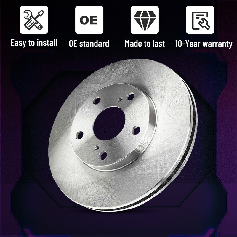 Front Vented Disc Brake Rotors for 2003 - 2008 Honda Pilot 2001 - 2006 Acura MDX gallery