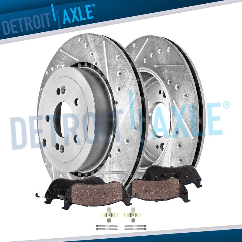 Rear Drilled Disc Brake Rotors Brake Pads for 2018-2022 Kia Stinger Genesis G70