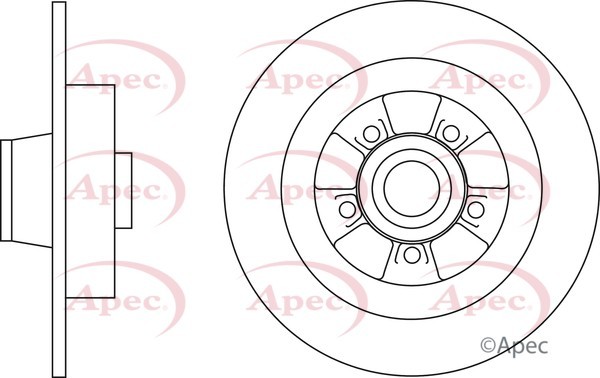 2x Apec Red Rear Brake Discs 280mm Fits Fiat Nissan Opel Renault Vauxhall
