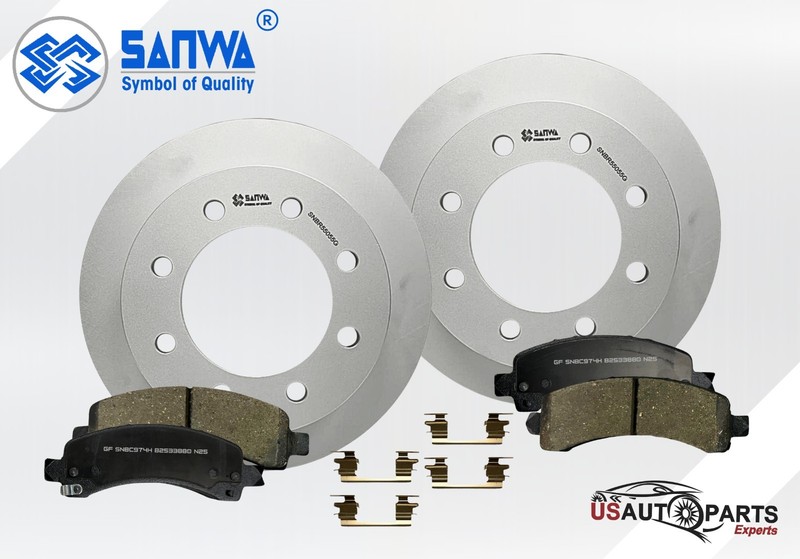 REAR BRAKE ROTOR VENTED GEOMET COATED &CERAMIC PAD KIT 330 mm FOR GMC 03-16