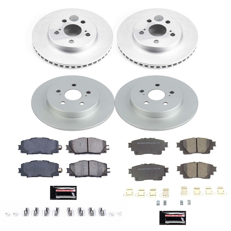 Powerstop Evolution Front Rear 4 Wheel 255mm Discs & Pads Kit for 20-22 Corolla gallery