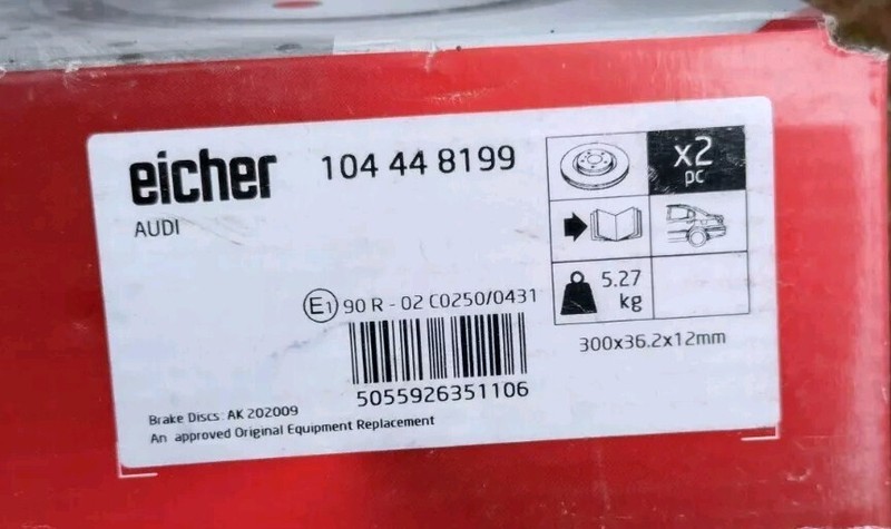 Audi A4 2010 Rear Brake Discs Pair gallery