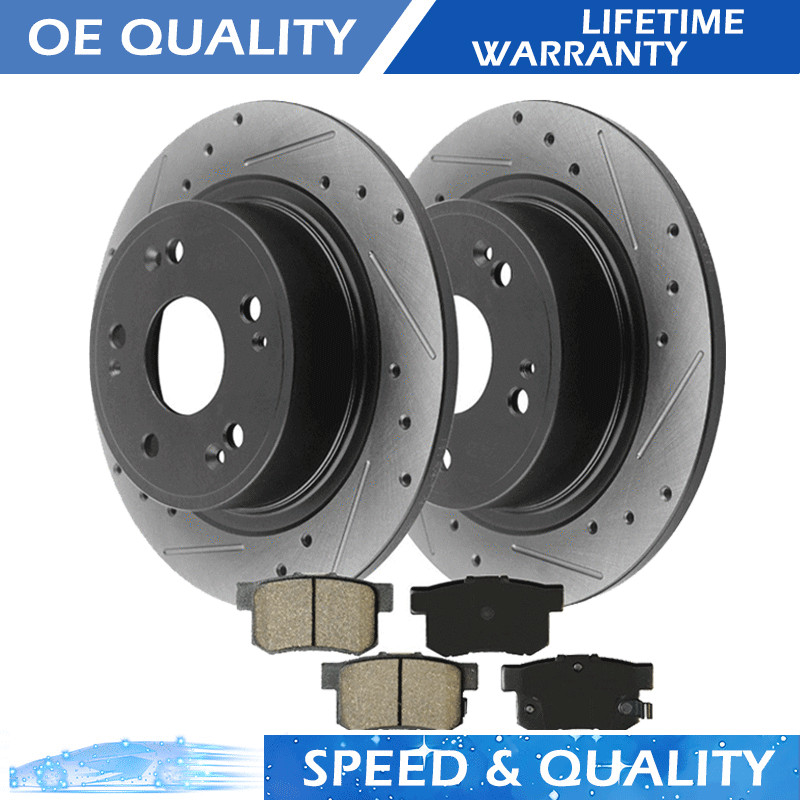 Fit Honda Pilot Brake Rotors with Pads Rear 2003 – 2008 313mm 5 lugs Rotors