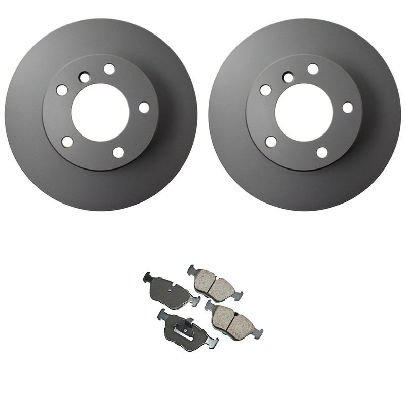Hella Front Rotor Akebono EURO Ceramic Disc Brake Pad Kit For E39 525i 528i Base