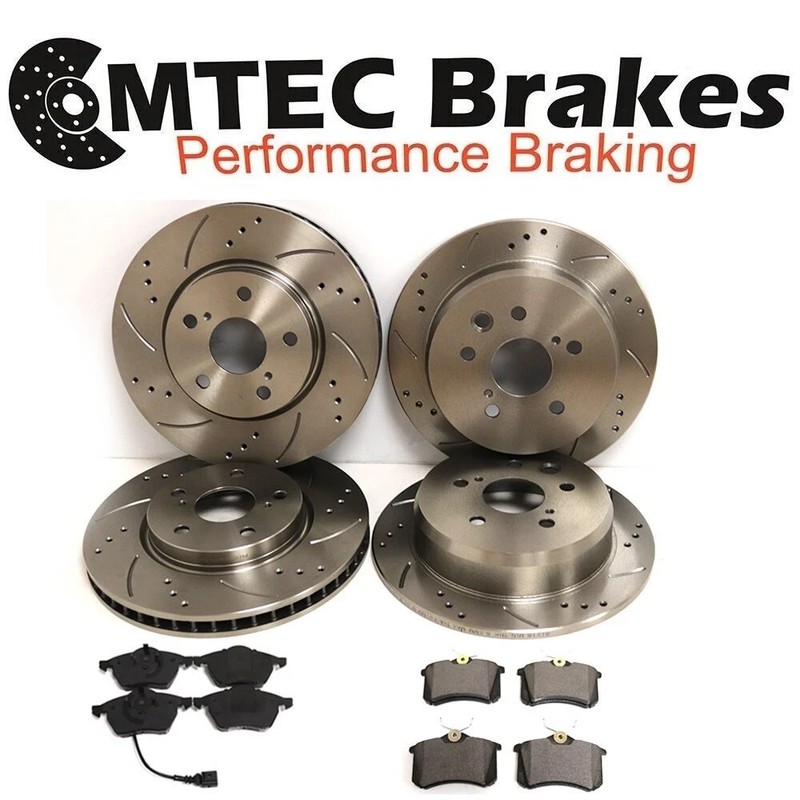 Skoda Fabia Mk1 VRs TDi 130bhp 03-08 Brake Discs Drilled Slotted Front Rear