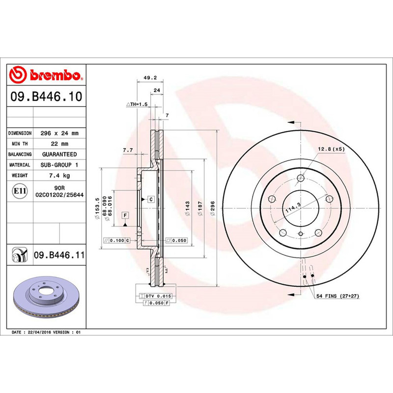 Brembo Front and Rear Disc Brake Rotors Ceramic Brake Pads for 1993 BMW 325is gallery