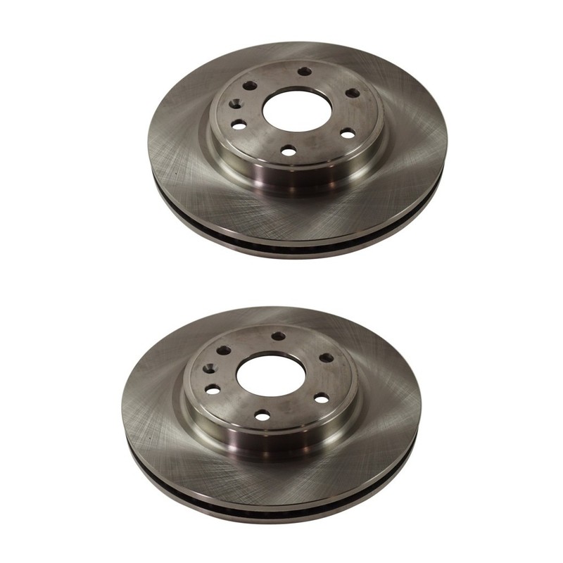 For GMC Acadia 2007-2017 Brake Discs Driver and Passenger Side Pair Cast Iron